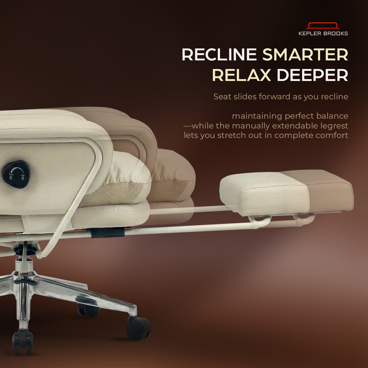 Kepler Brooks Divine High Back Premium Composite Leather Ergosmart Office Chair