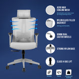 Kepler Brooks Regalia High Back Mesh Office Chair (Black)