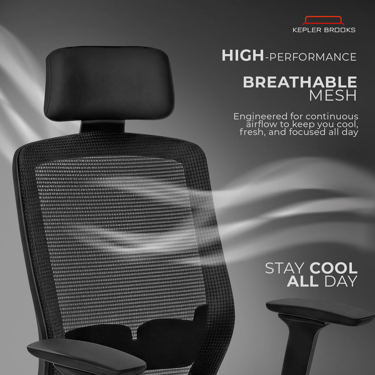 Kepler Brooks Eterna Premium High Back Mesh Office Chair