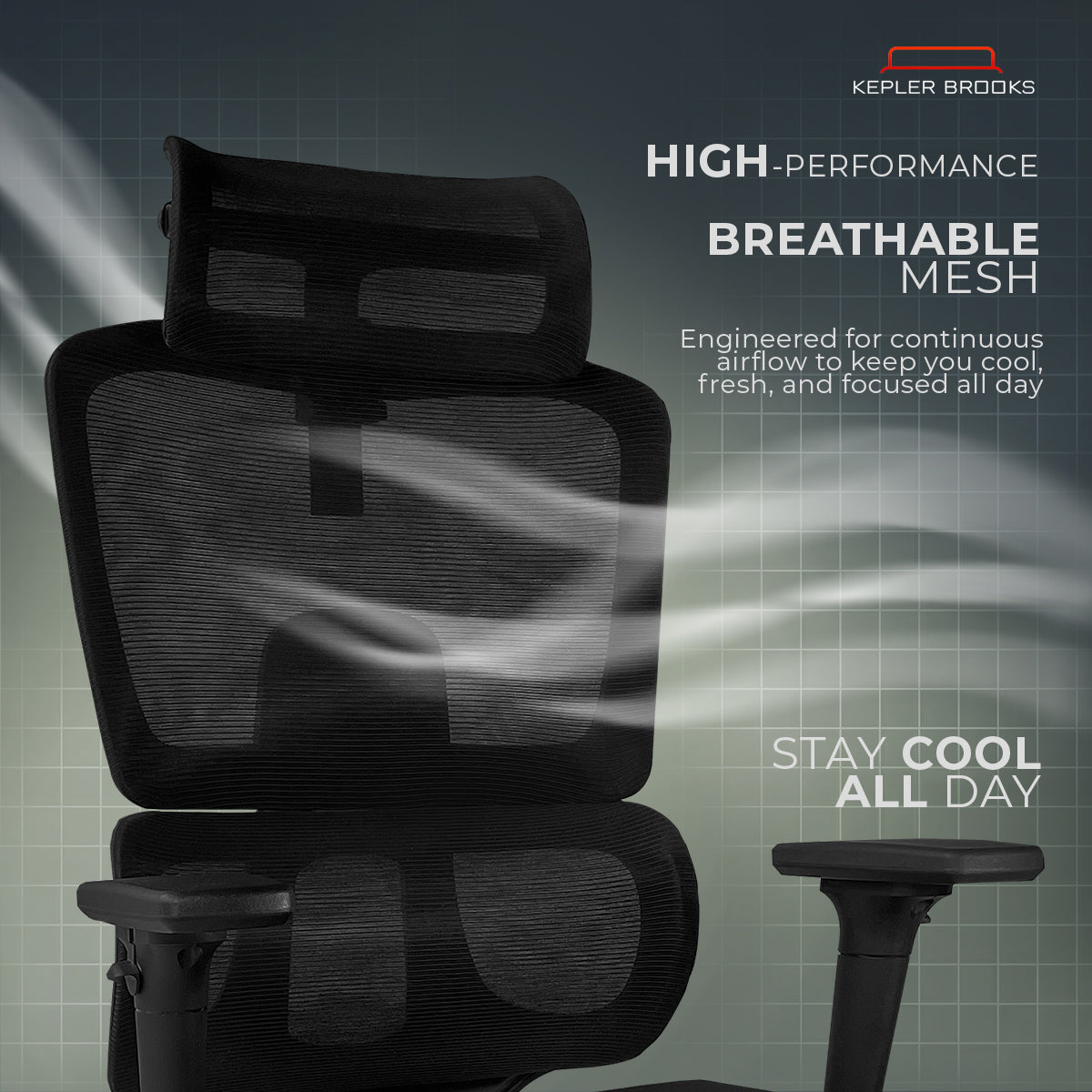 Kepler Brooks Imperia-Elite High Back Mesh Office Chair
