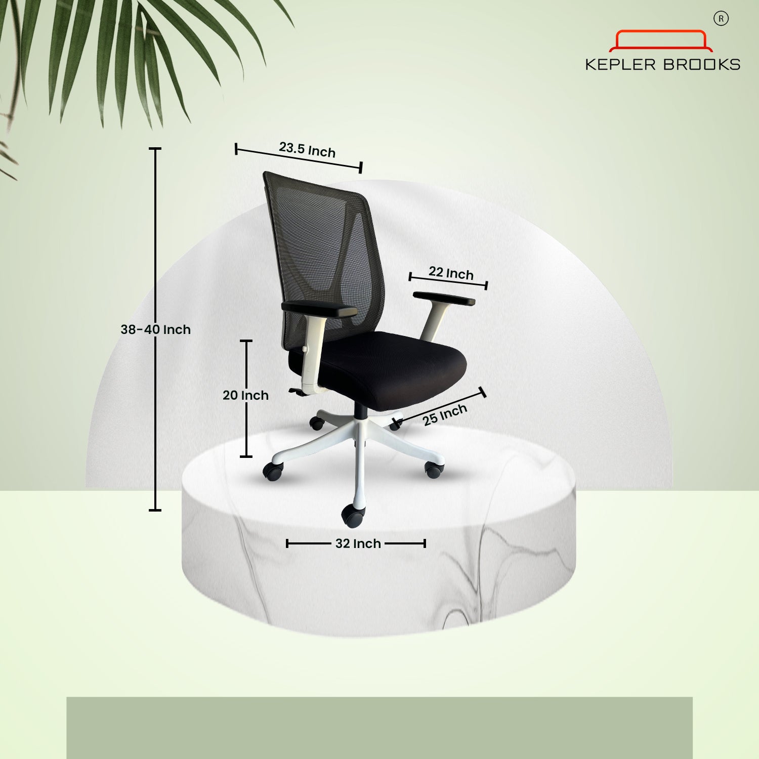 Kepler Brooks Astra Mid Back Mesh Office Chair