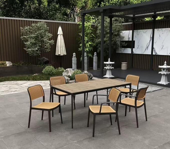 Kepler Brooks Zen Rattan Cafeteria Dining Chair