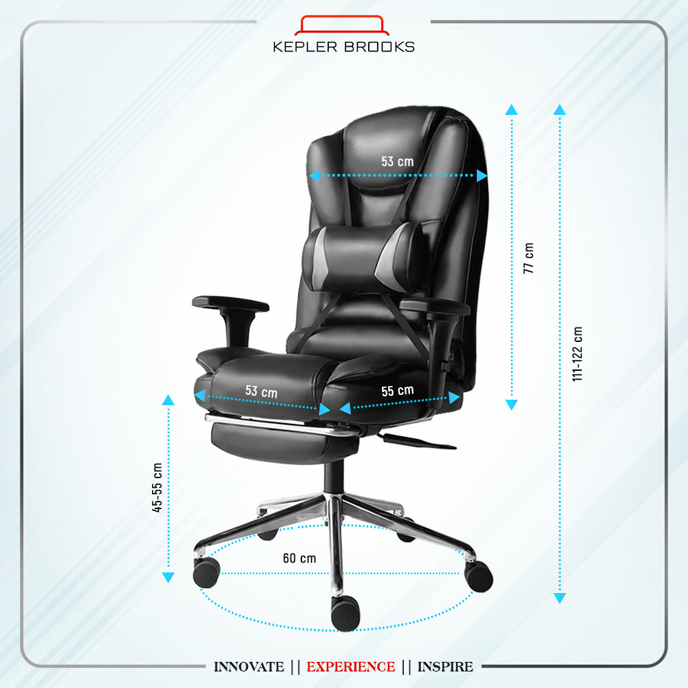 Kepler Brooks Italia Pro High Back Leatherette Ergosmart Office Chair