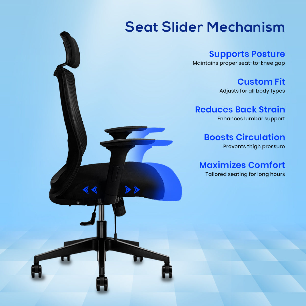 Kepler Brooks Eterna Premium High Back Mesh Office Chair
