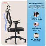 Kepler Brooks Marvel Premium High Back Mesh Office Chair (White Grey)