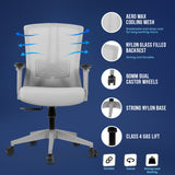 Kepler Brooks Regalia Ergonomic Mid Back Mesh Office Chair