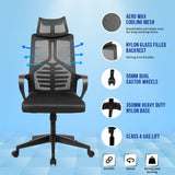 Kepler Brooks Quartz High Back Mesh Office Chair