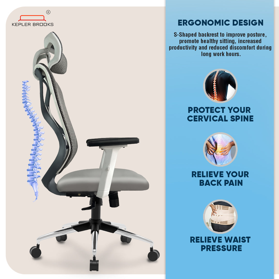 Kepler Brooks Marvel Lite High Back Mesh Office Chair