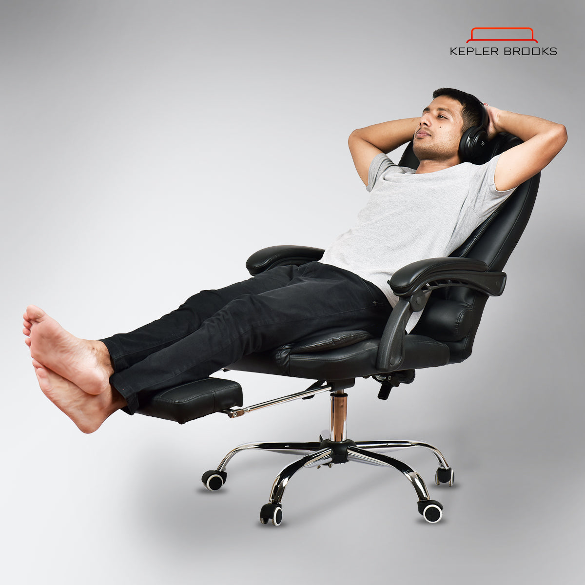 Kepler Brooks Italia High Back Leatherette ErgoSmart Office Chair