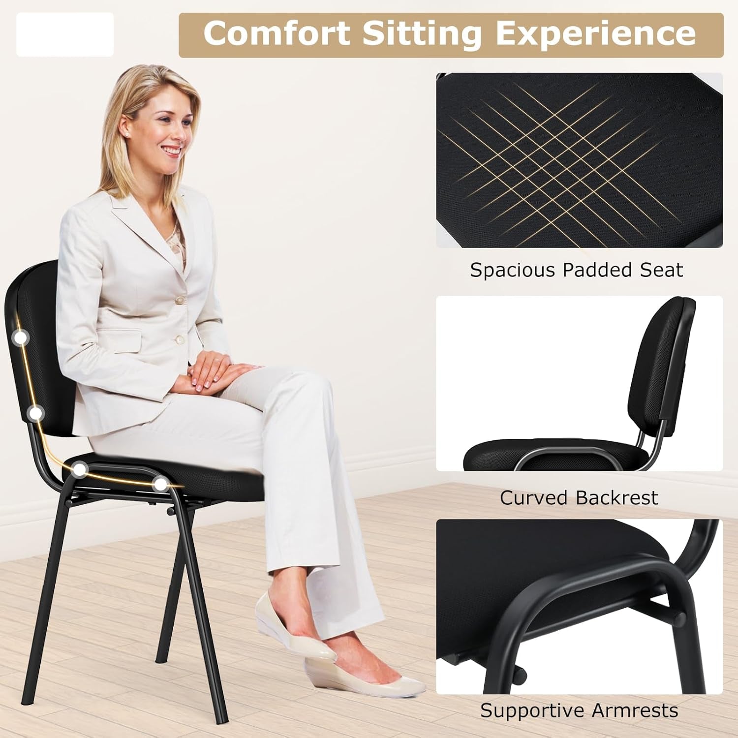Kepler Brooks Tectra Visitor Chair with Metal Frame