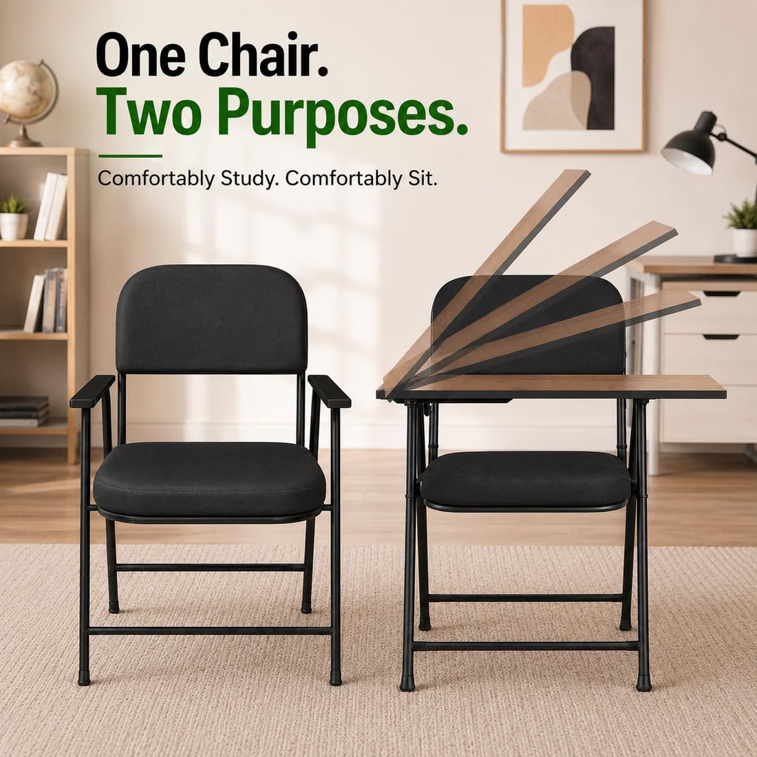 Kepler Brooks Aster Foldable Training Chair with Writing Pad