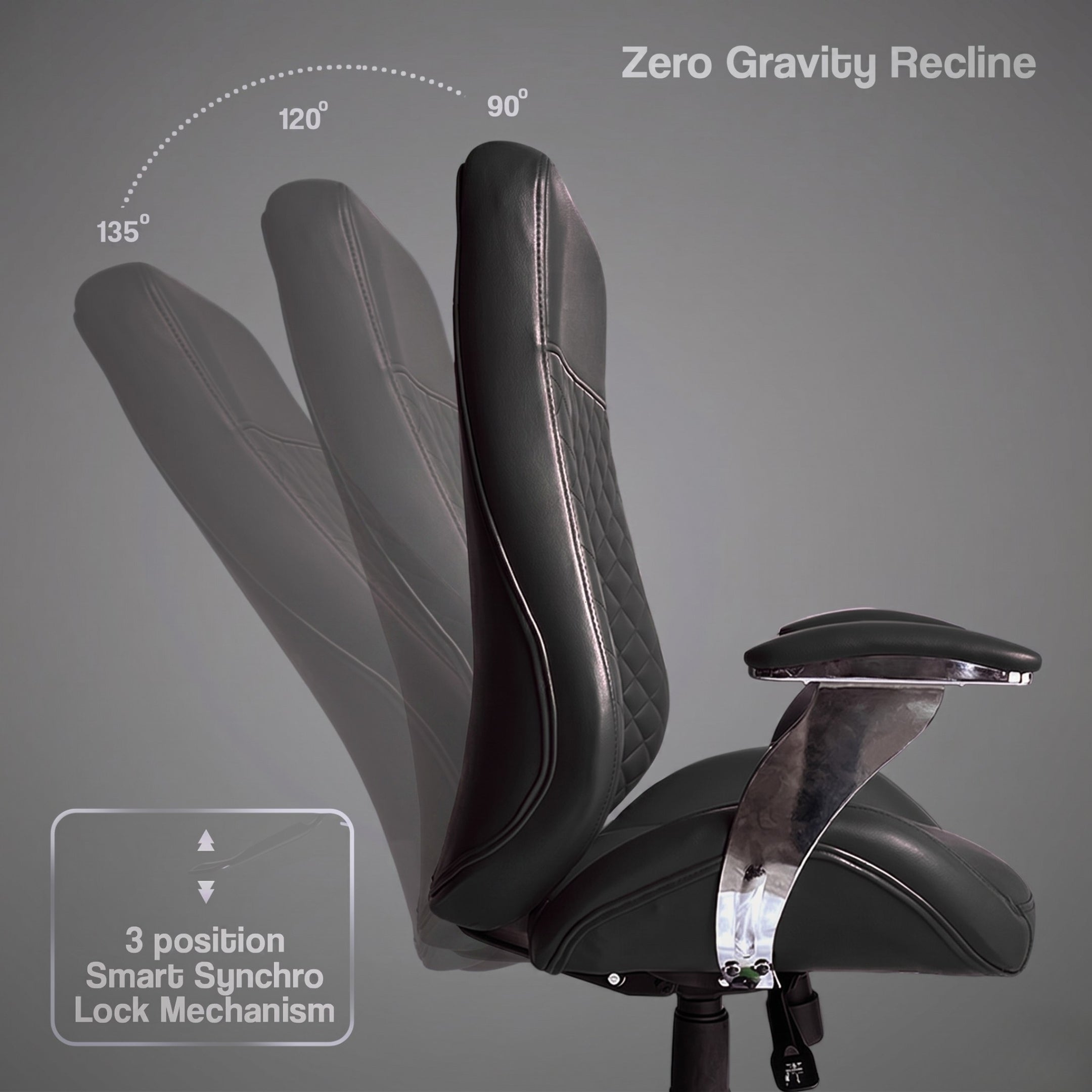 Kepler Brooks Atlas Premium High Back Leatherette Office Chair