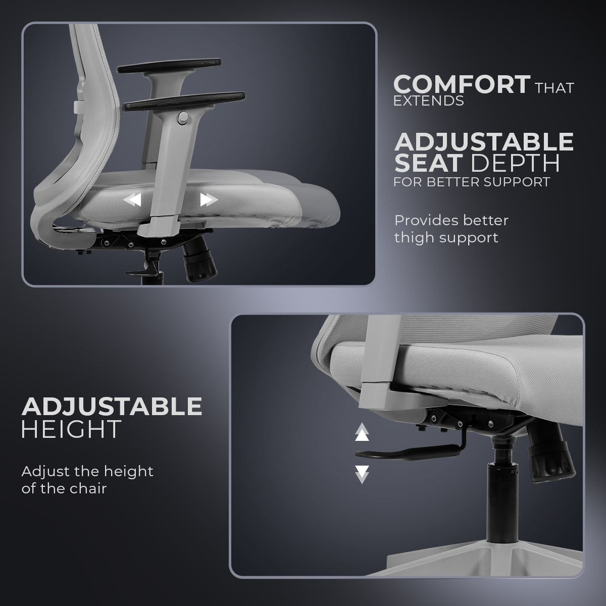Kepler Brooks Eterna Premium High Back Mesh Office Chair