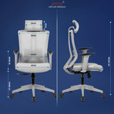 Kepler Brooks Regalia High Back Mesh Office Chair (Black)