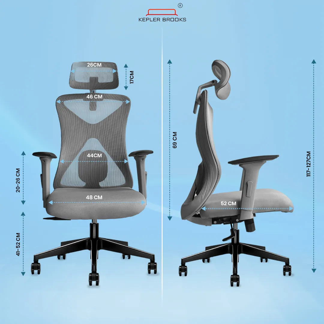 Kepler Brooks Vega Premium High Back Mesh Office Chair