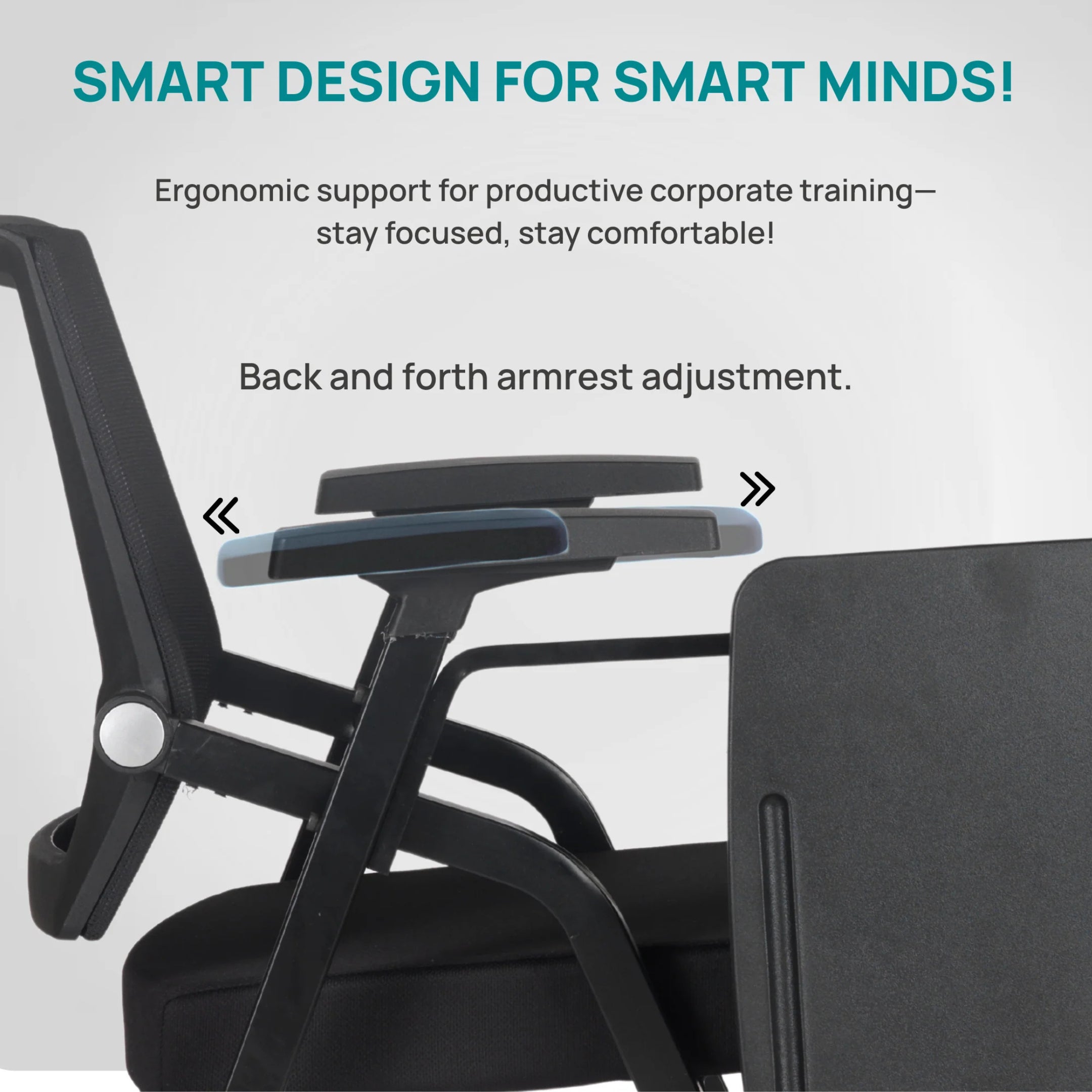 Kepler Brooks Avanta Training Chair with Writing Pad