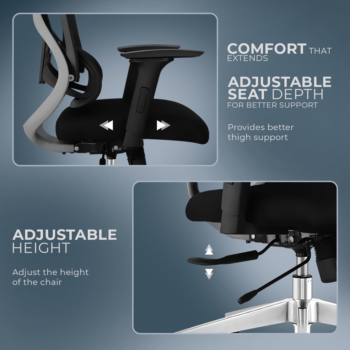 Kepler Brooks Vogue Premium High Back Mesh Office Chair