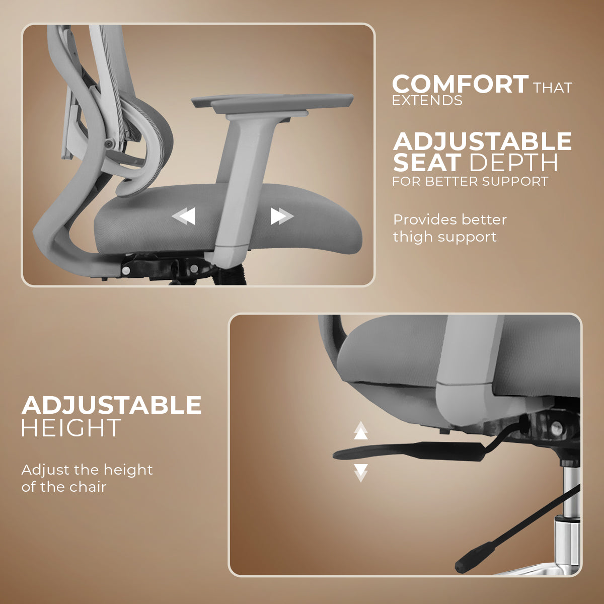 Kepler Brooks Vogue Premium High Back Mesh Office Chair