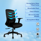 Kepler Brooks Eterna Premium Mid Back Mesh Office Chair