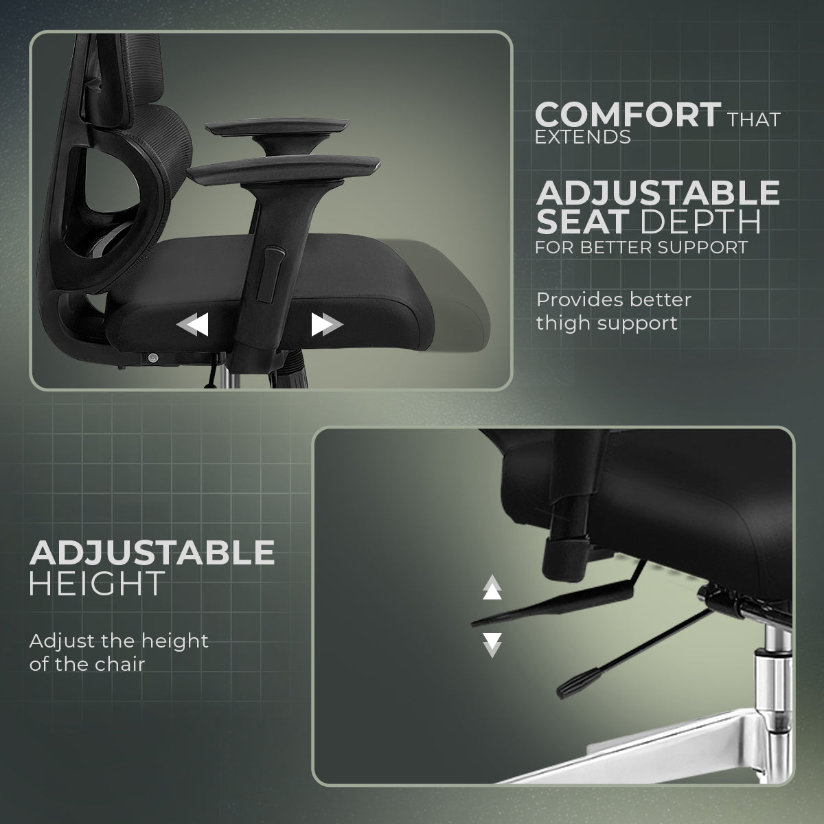 Kepler Brooks Imperia-Elite High Back Mesh Office Chair