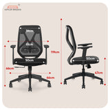 Kepler Brooks Marvel Ergonomic Mid Back Mesh Office Chair