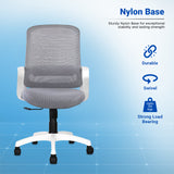 Kepler Brooks Aurelia Mid Back Mesh Office Chair (White Frame)