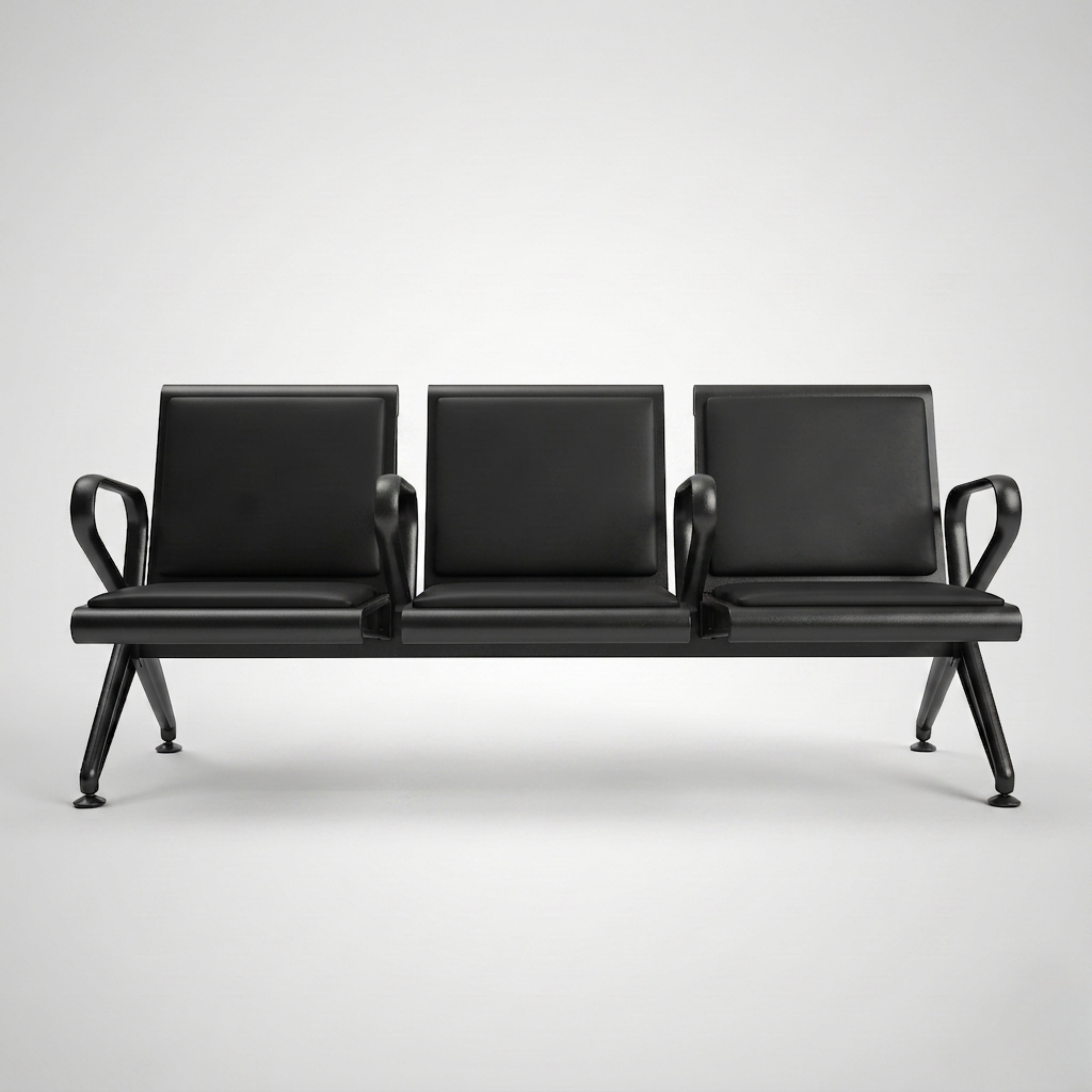 Kepler Brooks Trinity Waiting Chair with Centre Arms and Cushion