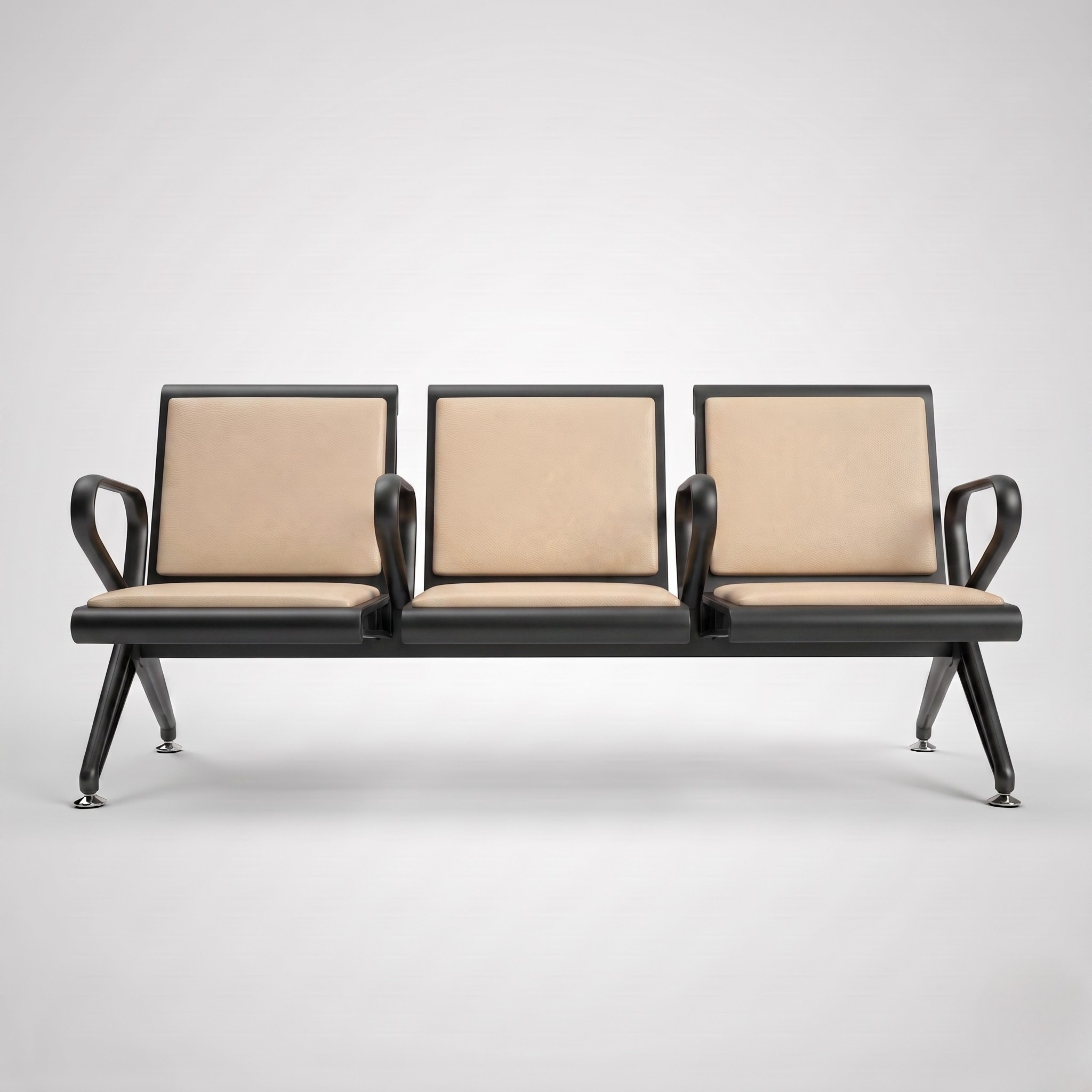 Kepler Brooks Trinity Waiting Chair with Centre Arms and Cushion