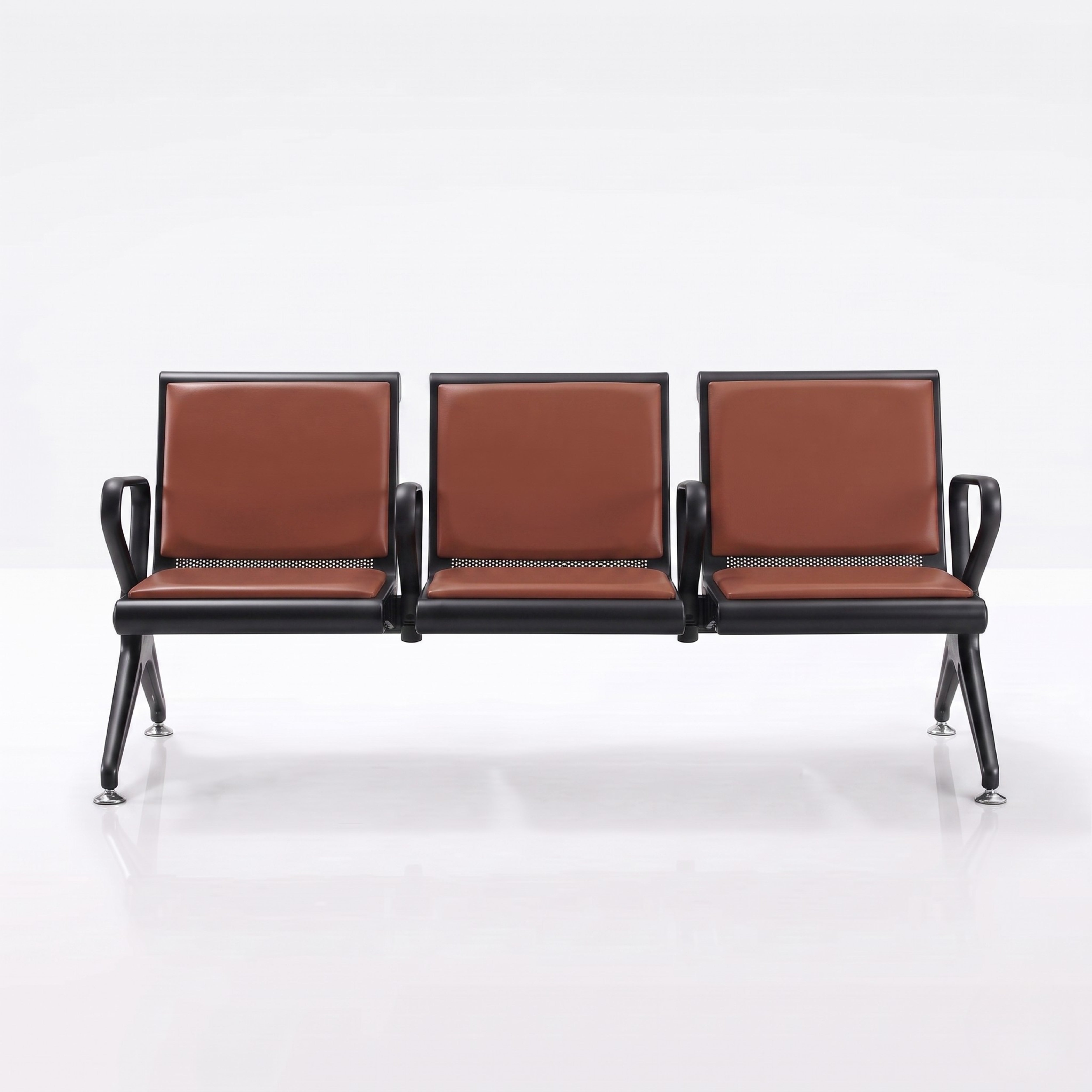 Kepler Brooks Trinity Waiting Chair with Centre Arms and Cushion