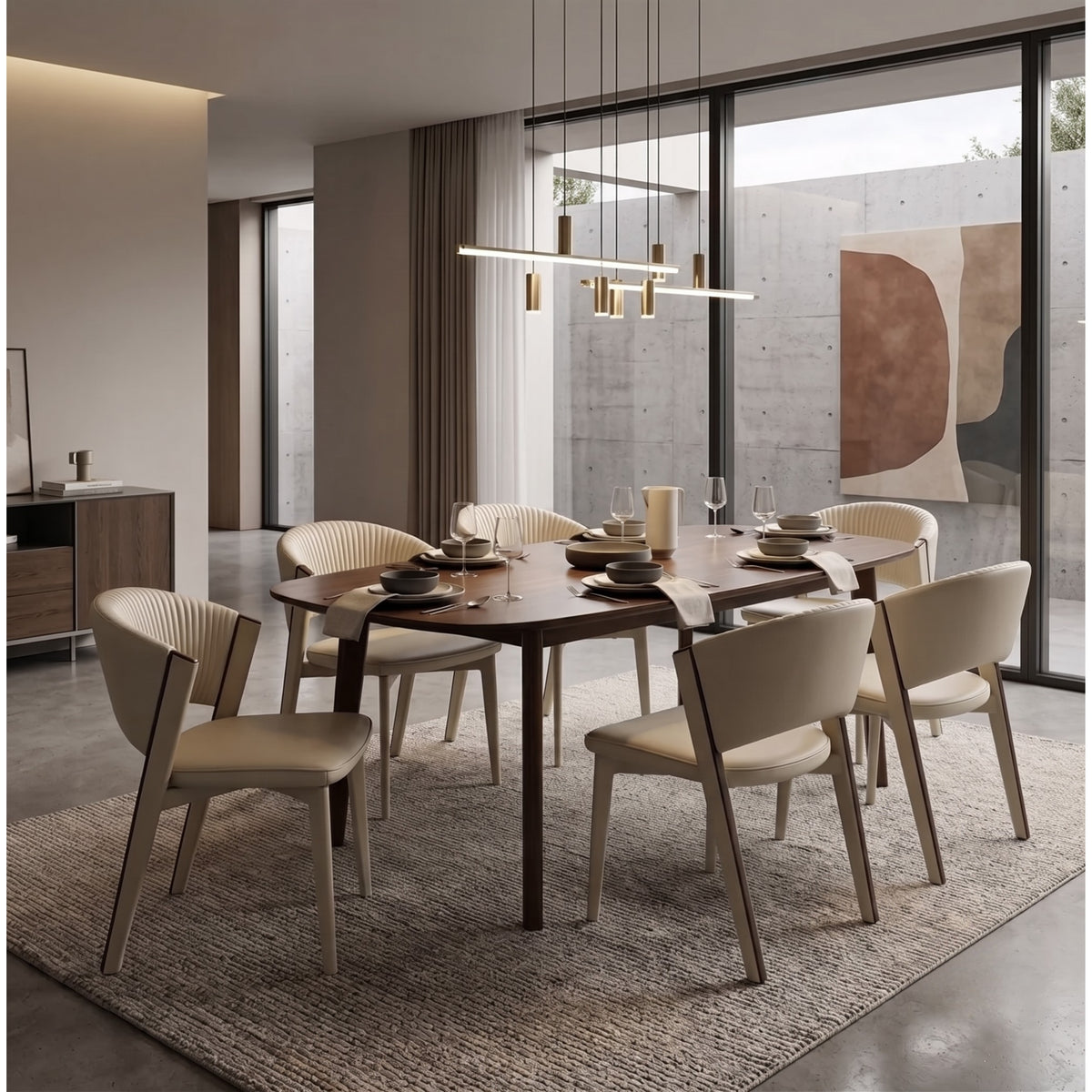Kepler Brooks Milano Premium Cafeteria Dining Chair ( Beige )