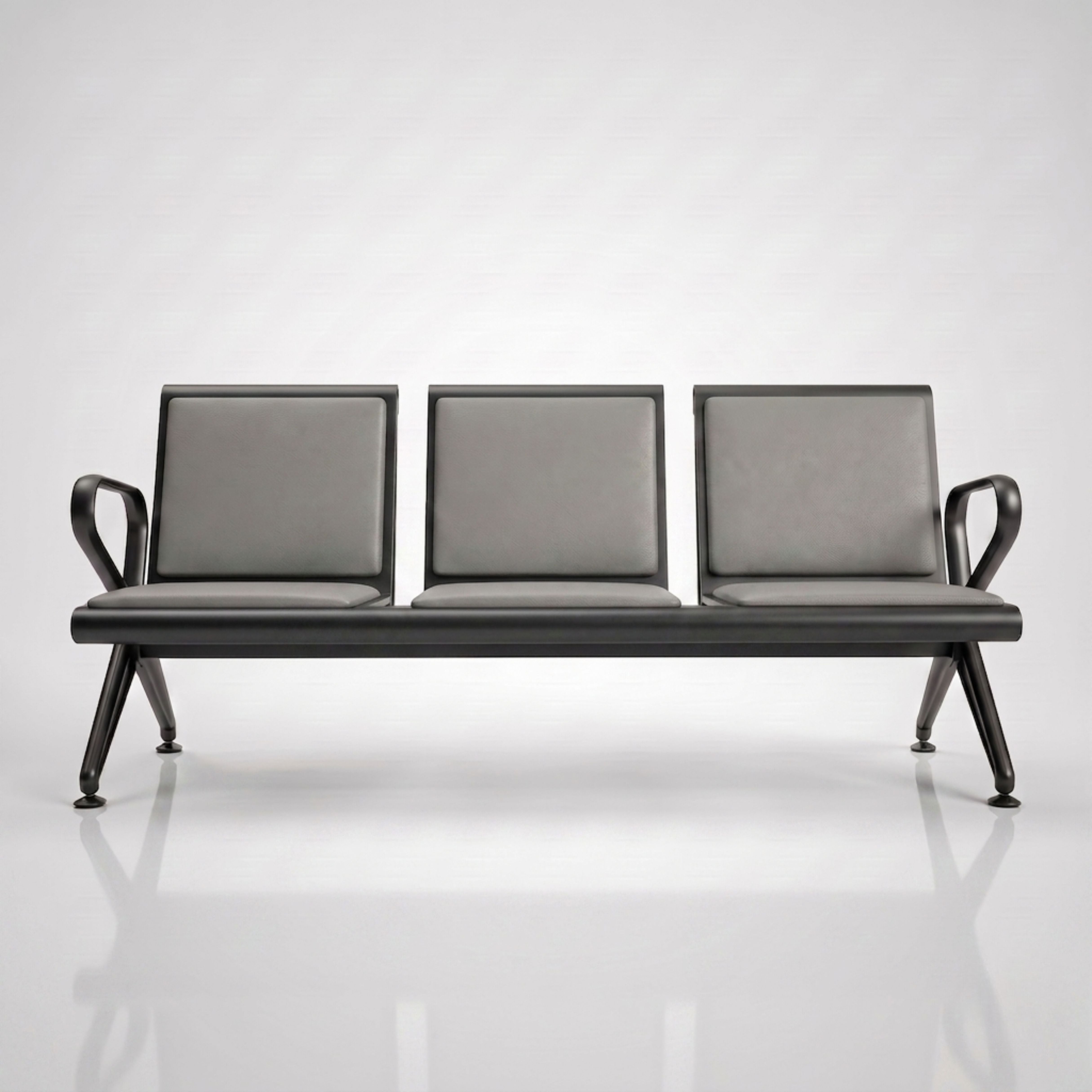 Kepler Brooks Trinity Waiting Chair with Cushion ( without centre arms )