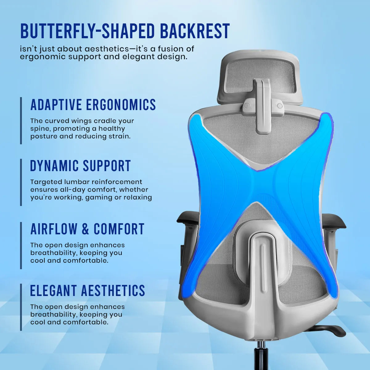 Kepler Brooks Vega Premium High Back Mesh Office Chair