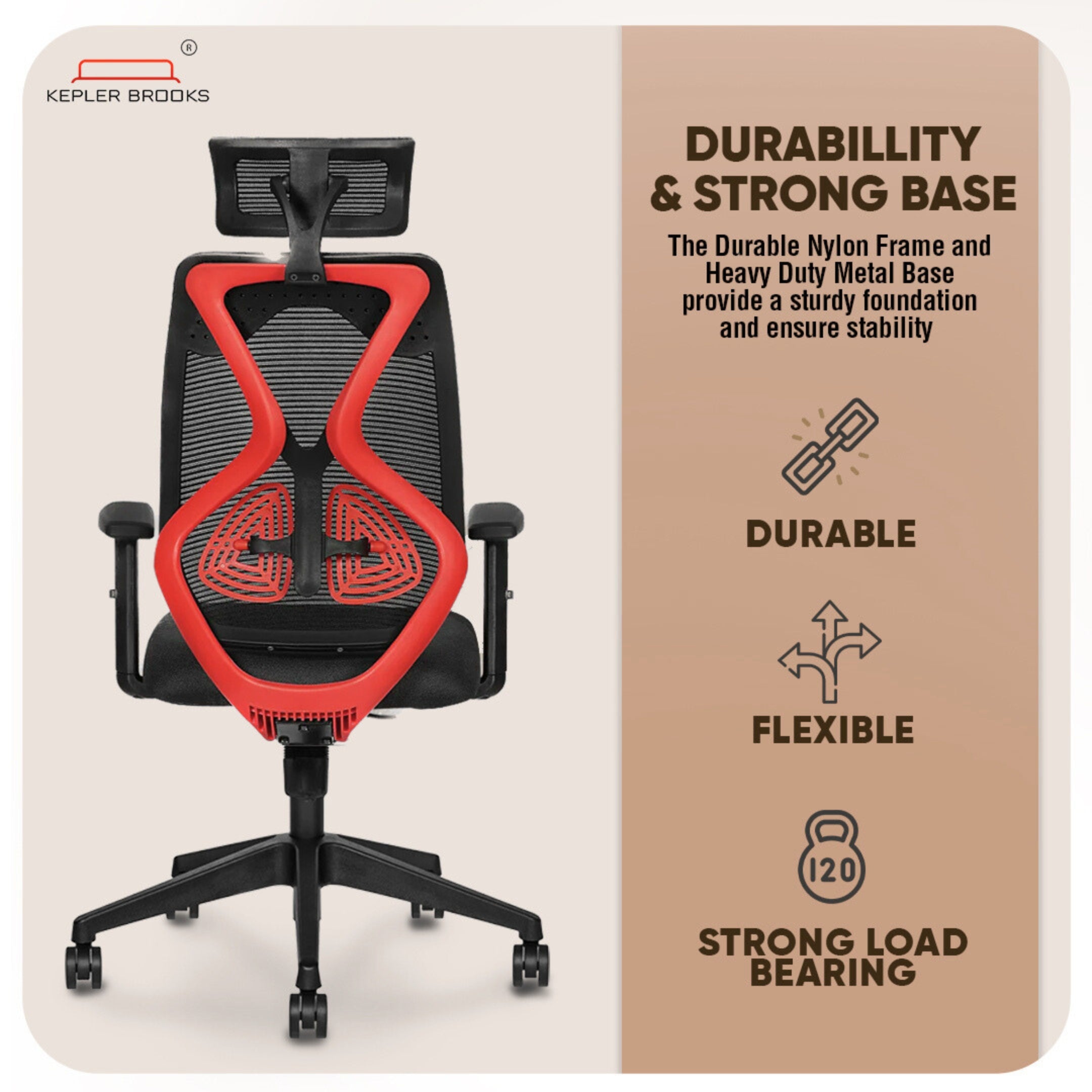 Kepler Brooks Marvel Lite High Back Mesh Office Chair