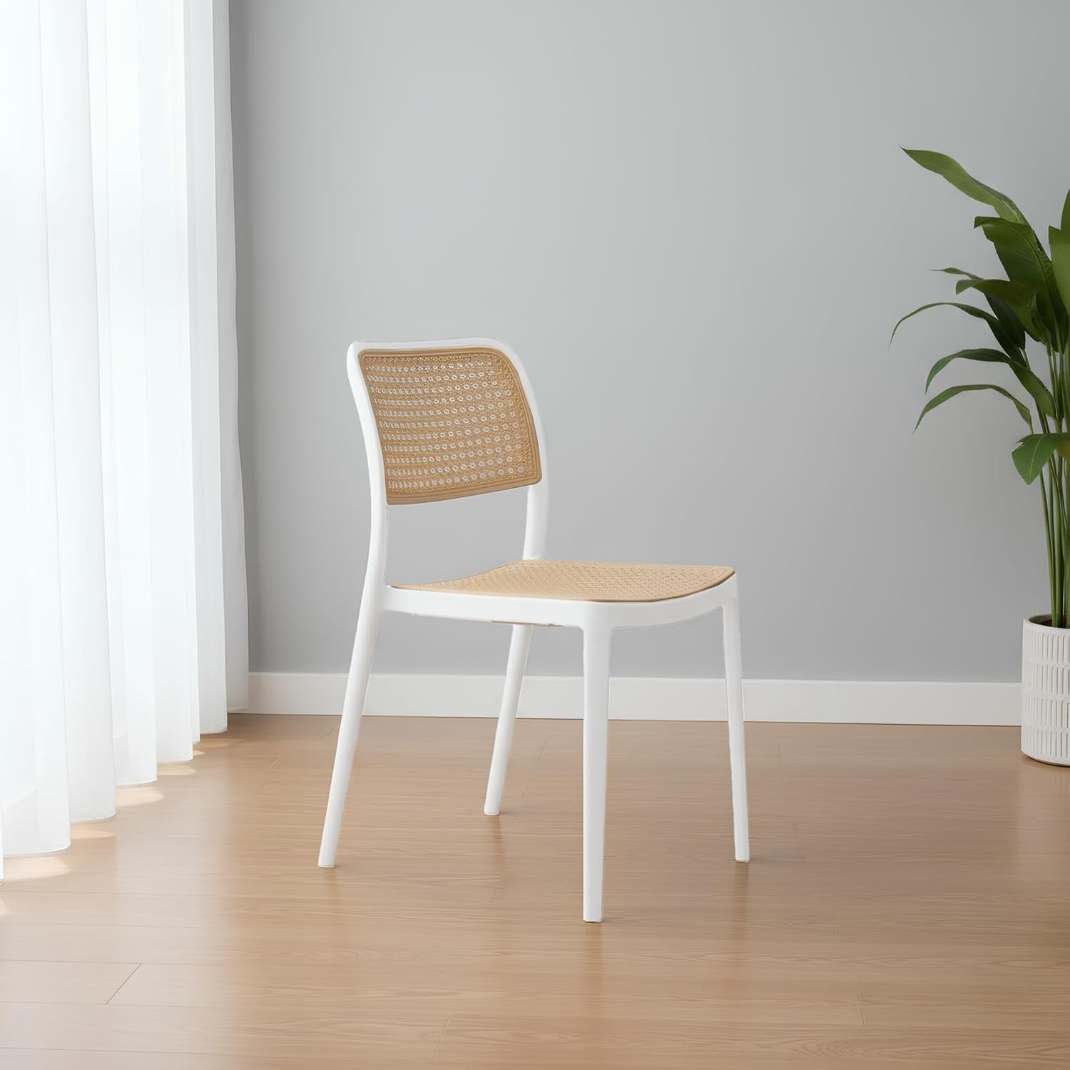 Kepler Brooks Zen Rattan Cafeteria Dining Chair