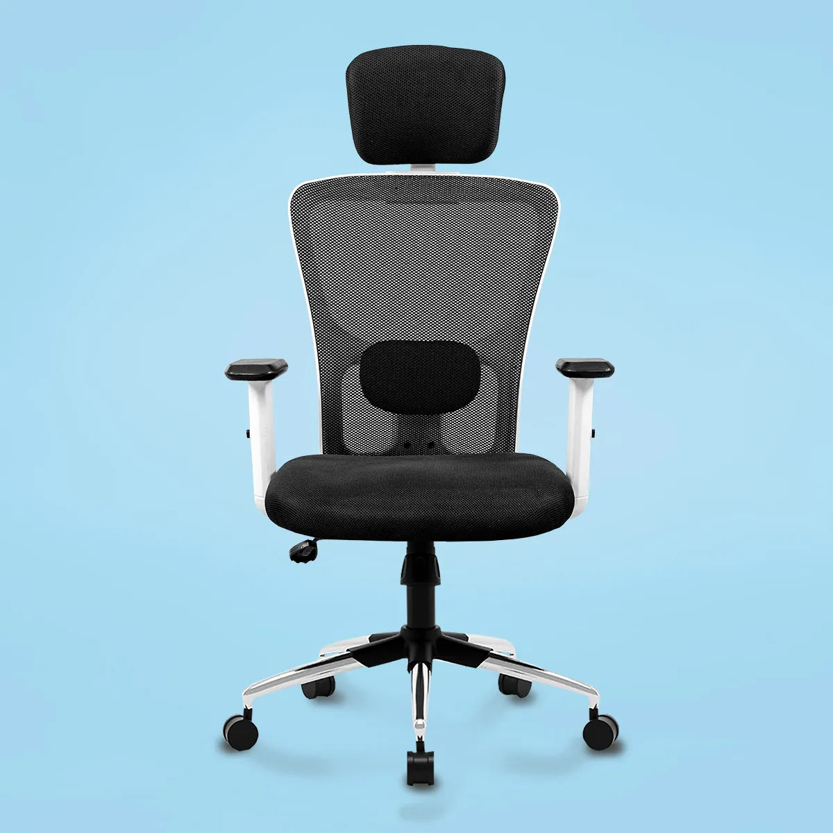 Kepler Brooks Zeus High Back Mesh Office Chair (White Frame)