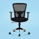 Kepler Brooks Zeus Mid Back Mesh Office Chair (Black)