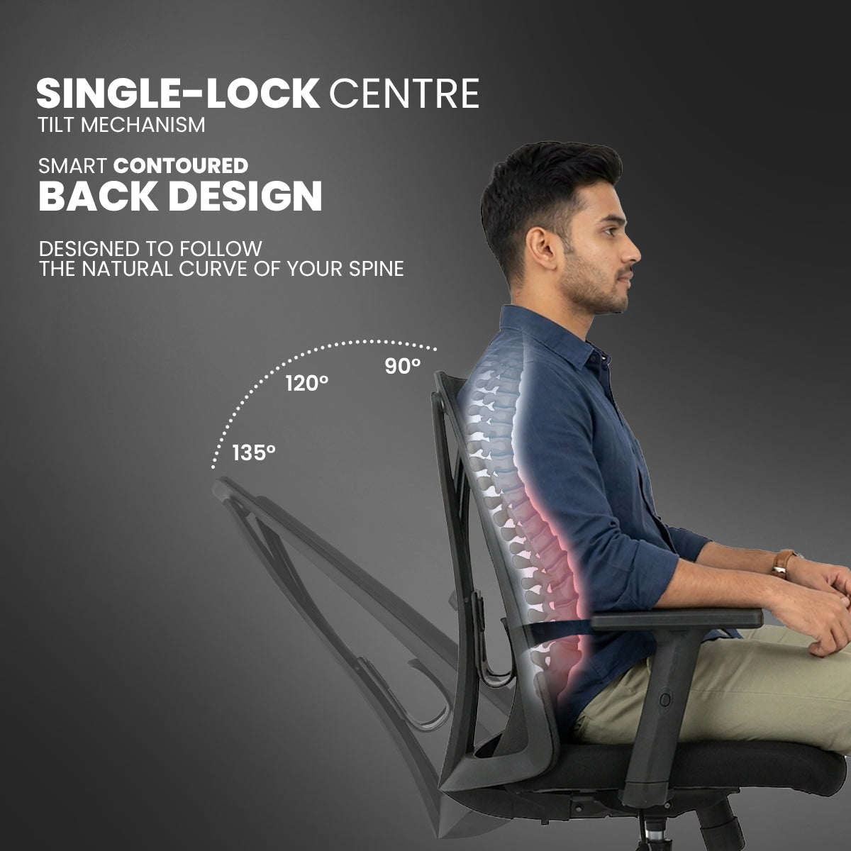 Kepler Brooks Crest Premium Mid Back Mesh Office Chair