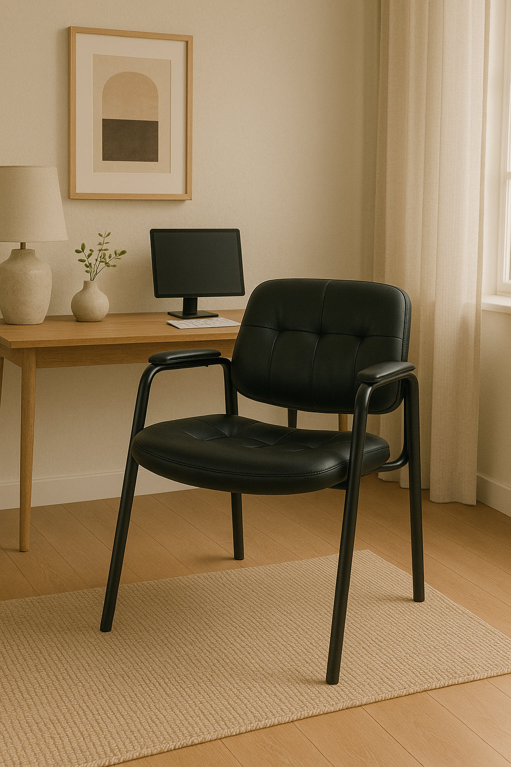 Kepler Brooks Embassy Leatherette Visitor Chair