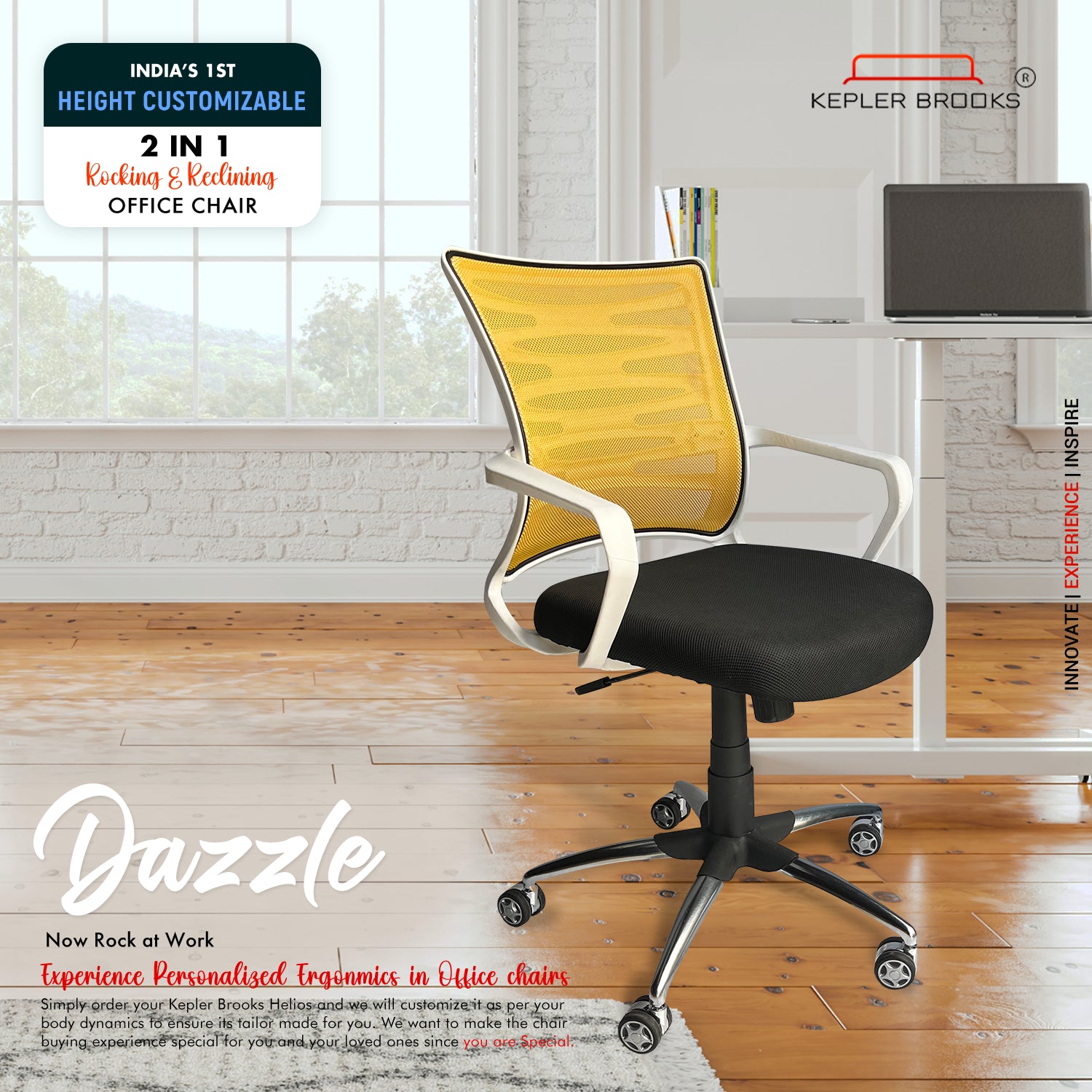 Kepler Brooks Dazzle Mid Back Mesh Office Chair