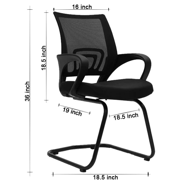 Kepler Brooks Crux Visitor Chair with Metal Frame