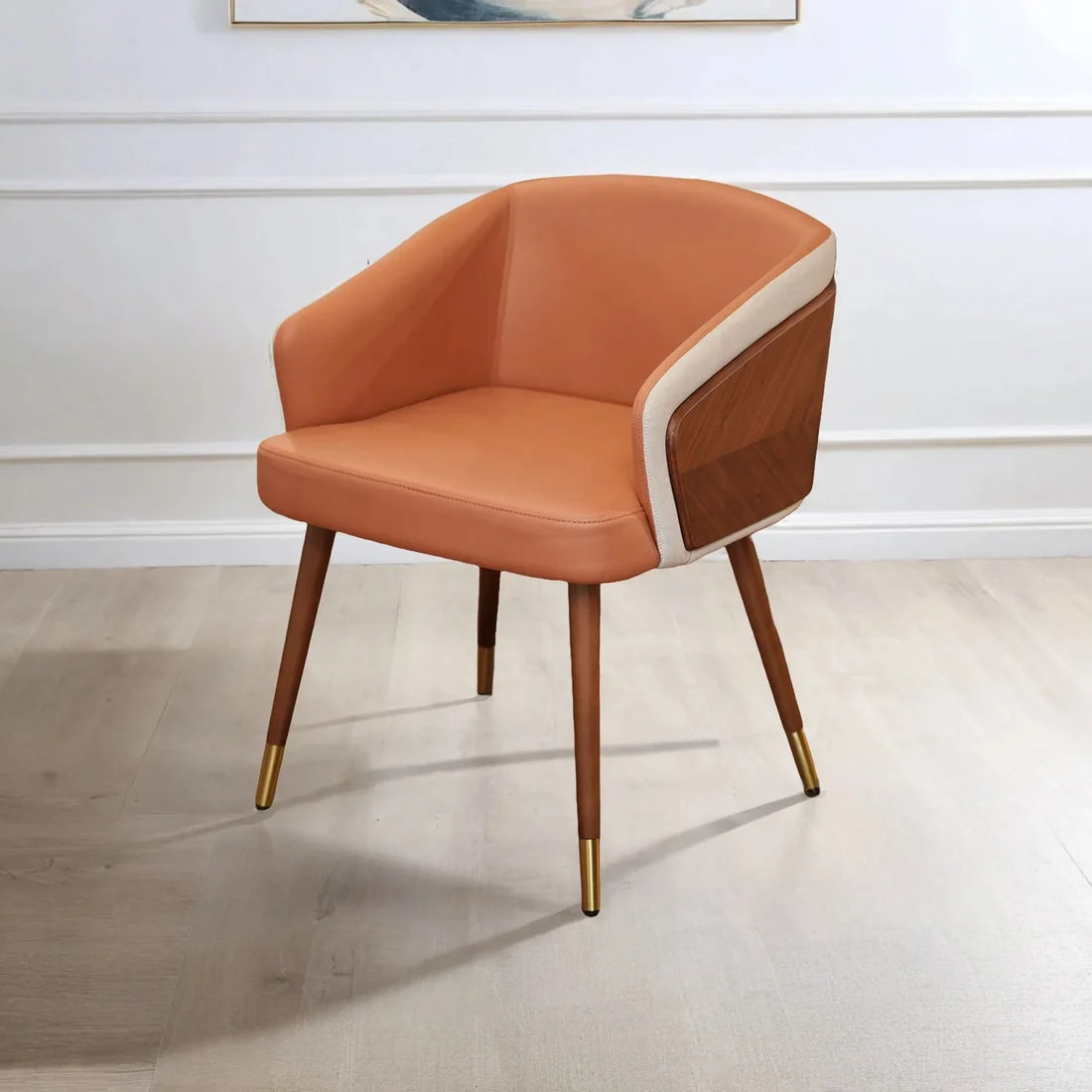 Kepler Brooks Carmel Premium Cafeteria Dining Chair ( Orange )