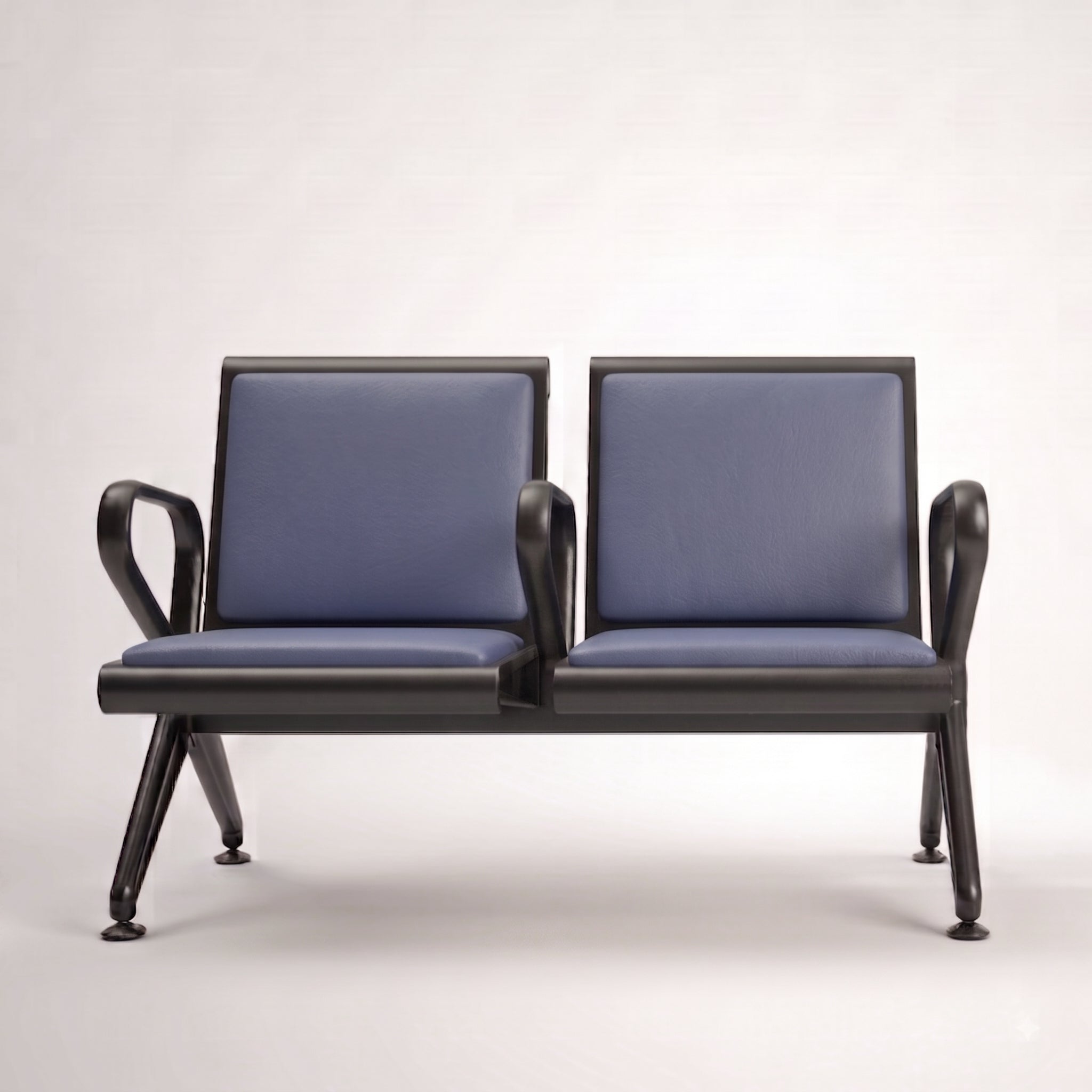 Kepler Brooks Trinity Waiting Chair with Centre Arms and Cushion