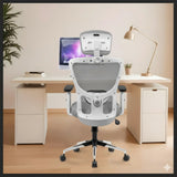 Kepler Brooks Zeus High Back Mesh Office Chair (White Frame)