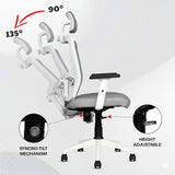 Kepler Brooks Zeus High Back Mesh Office Chair (White Frame)