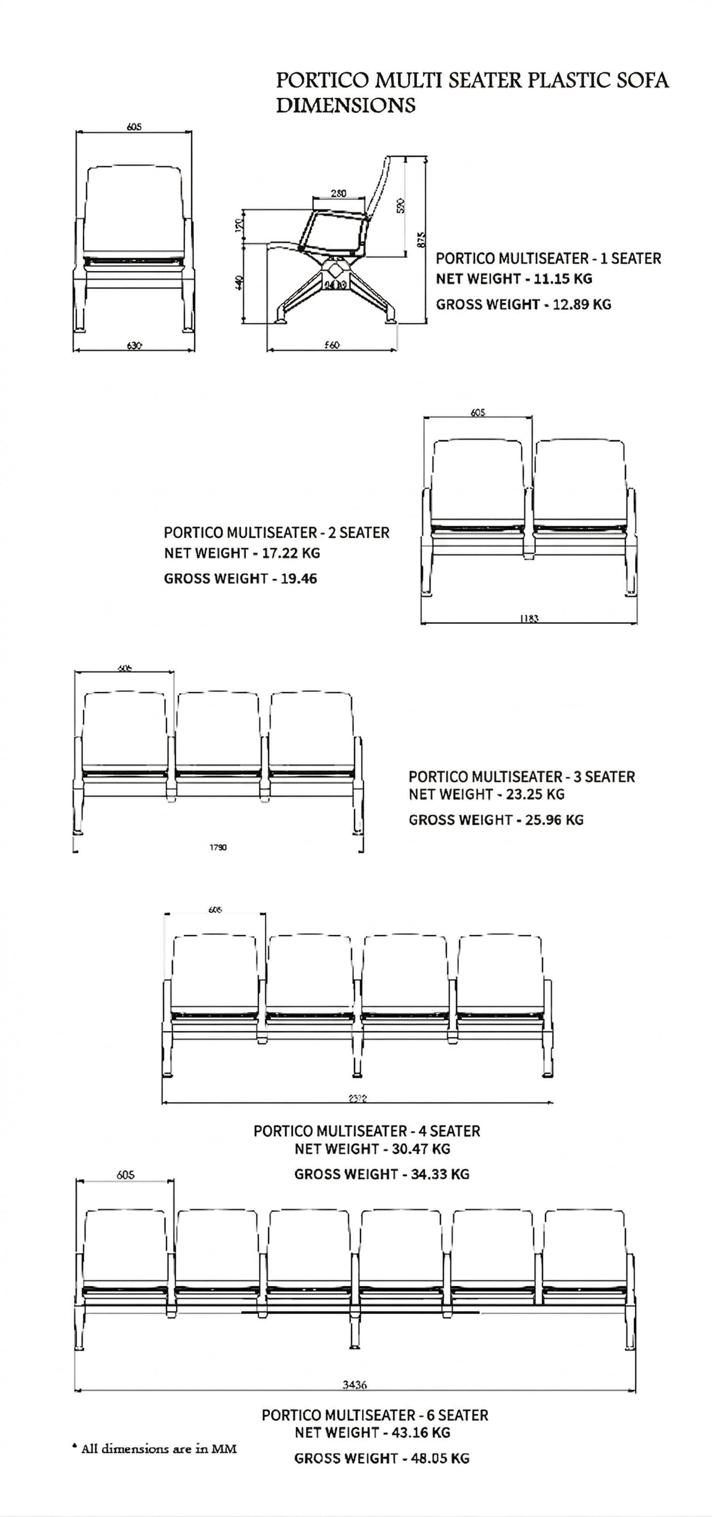 Kepler Brooks Portico Waiting Chair with Arms