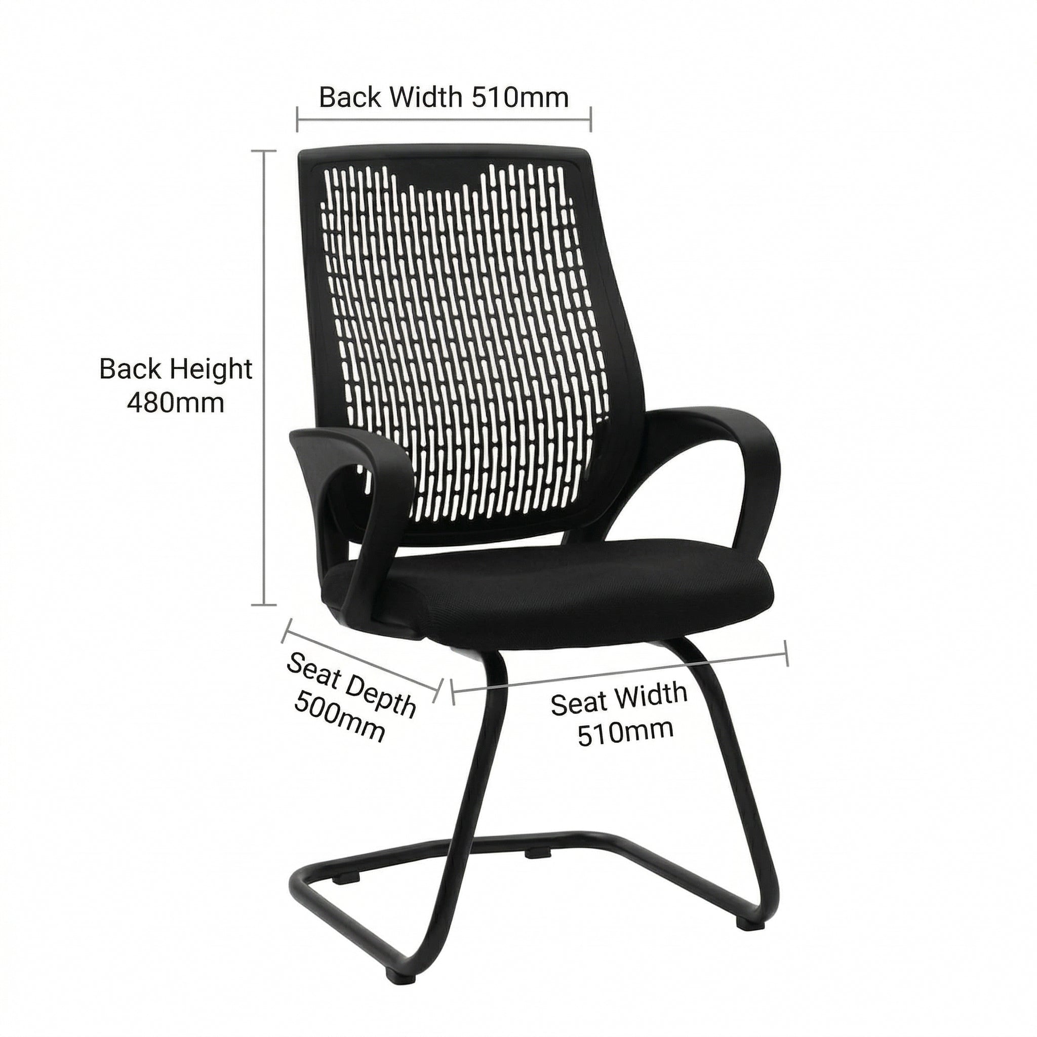 Kepler Brooks Luxe Visitor Chair with Metal Frame