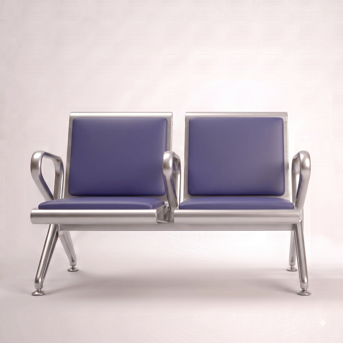 Kepler Brooks Trinity Waiting Chair with Centre Arms and Cushion