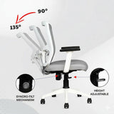 Kepler Brooks Zeus Mid Back Mesh Office Chair (White Frame)