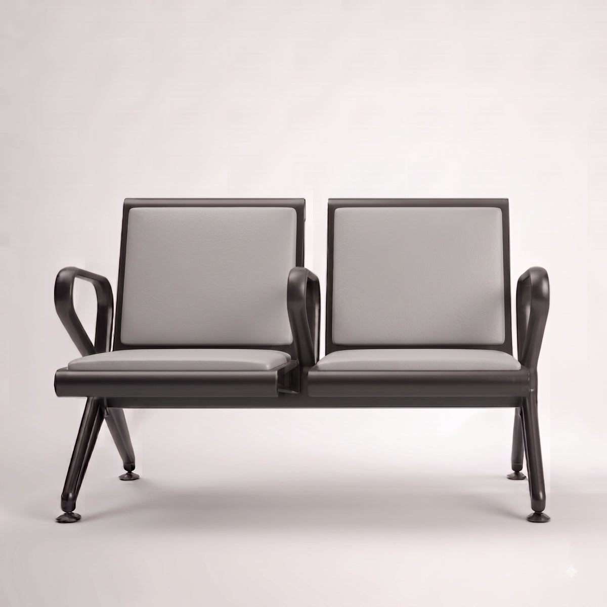 Kepler Brooks Trinity Waiting Chair with Centre Arms and Cushion