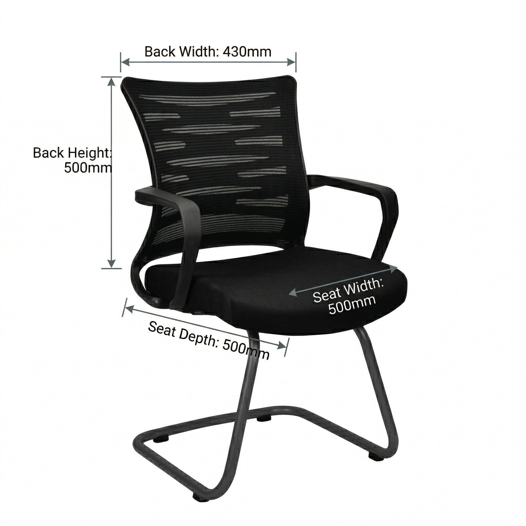 Kepler Brooks Dazzle Visitor Chair with Heavy Duty Metal Frame